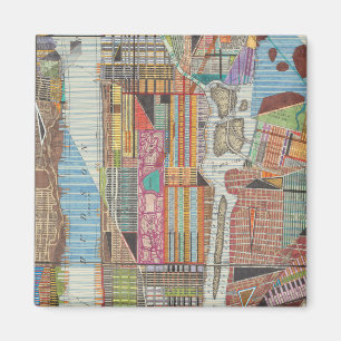 Aimant Carte moderne de New York III