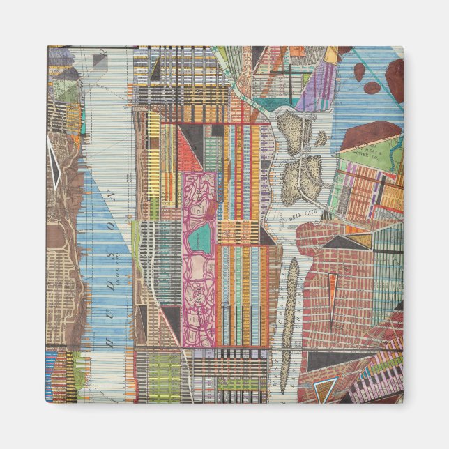 Aimant Carte moderne de New York III (Devant)