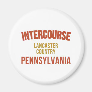 Aimant Carte Pennsylvania Intercourse, Lancaster Country 
