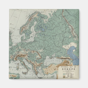 Aimant Carte physique de l'Europe