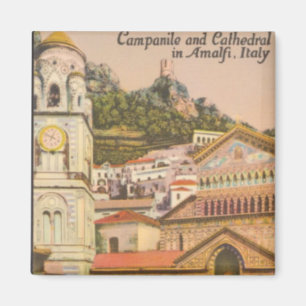 Aimant Carte postale de la cathédrale Vintage d'Amalfi
