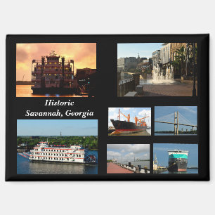 Aimant Carte postale Savannah, Géorgie Holiday