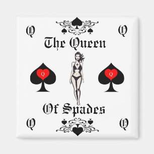 Aimant Carte Tarot Queen of Spades Thunder_Cove