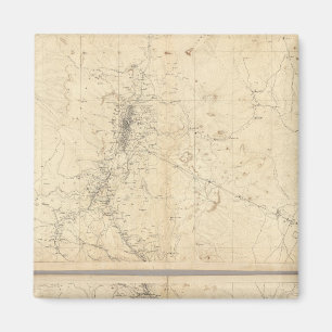Aimant Carte topographique de la région minière de Wash