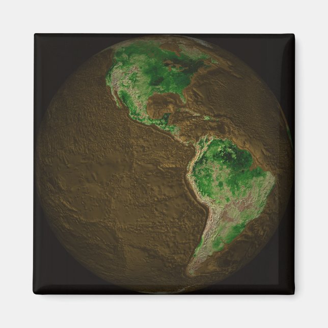 Aimant Carte topographique de la Terre (Devant)