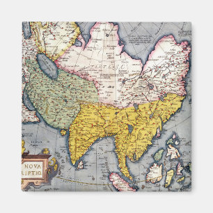 Aimant Carte vintage de l'Asie   1580