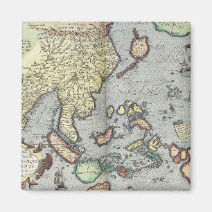 Aimant Carte vintage de l'Inde   1592