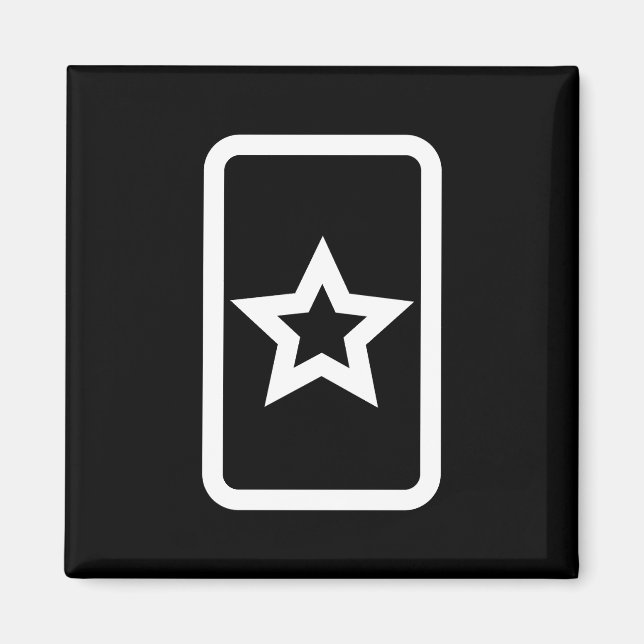 Aimant Carte Zener | Hollow 5 Pointed Star (Devant)