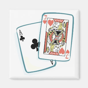 Aimant Cartes de poker Ace et Jack