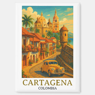 Aimant Carthagène vintage Colombie Art rétro