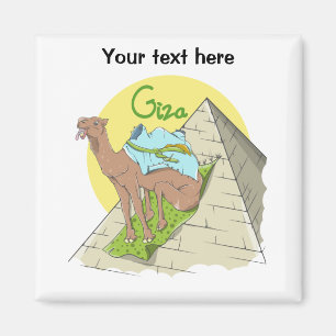 Aimant Cartographie Camel Égypte Pyramide