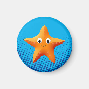 Aimant Carton mignon Starfish Blue Ocean