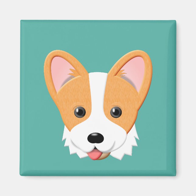 Aimant Cartoon Corgi (Devant)