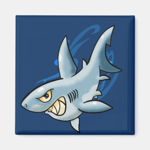Aimant Cartoon Grand requin blanc