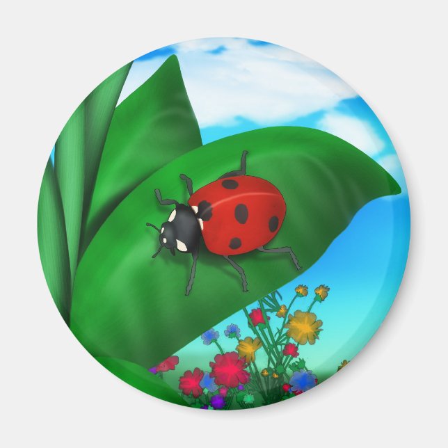 Aimant Cartoon Lady Bug (Devant)