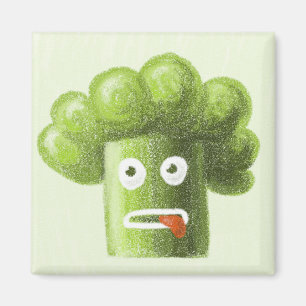 Aimant Cartoon Le Brocoli est une nourriture saine