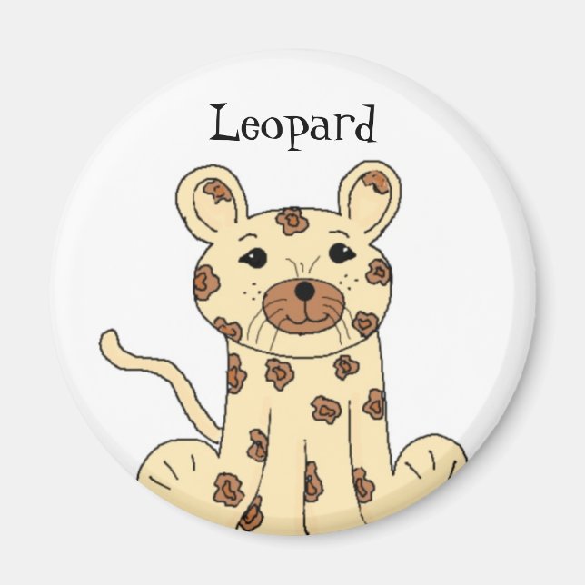 Aimant Cartoon Leopard (Devant)