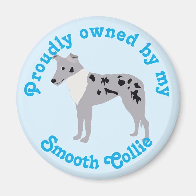 Aimant Cartoon Smooth Collie (Devant)