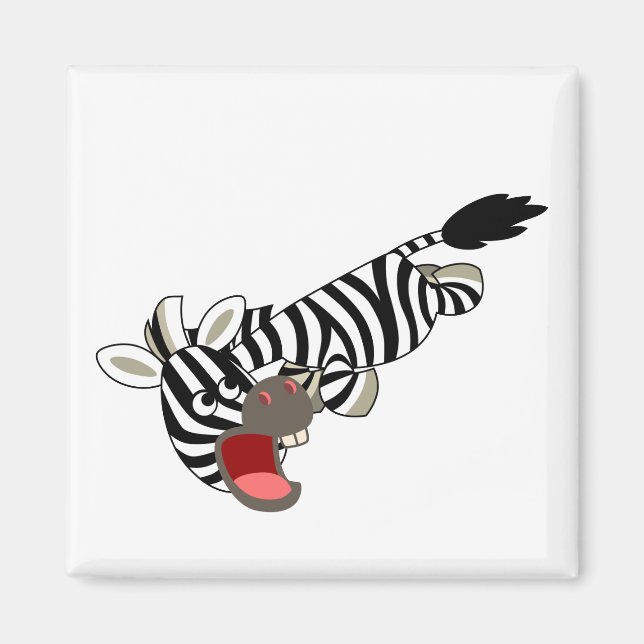 Aimant Cartoon Zebra (Devant)