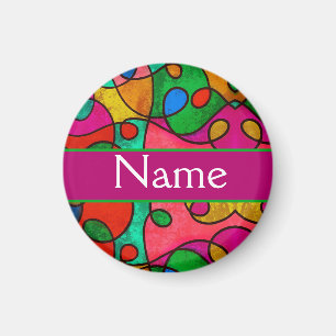 Aimant Cartouche couleur personnalisée avec votre nom