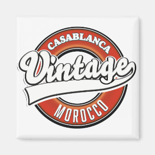 Aimant Casablanca Maroc logo vintage
