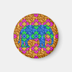 Aimant Cascade couleur Whimsical Imprimer Cirque Elephant