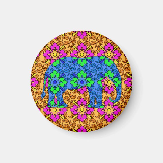 Aimant Cascade couleur Whimsical Imprimer Cirque Elephant (Devant)