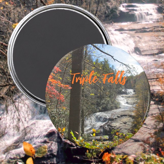 Aimant Cascade de Triple Falls North Carolina Photographi (Créateur téléchargé)
