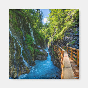 Aimant Cascade Wimbachklamm Gorge Wooden Path Bavarois