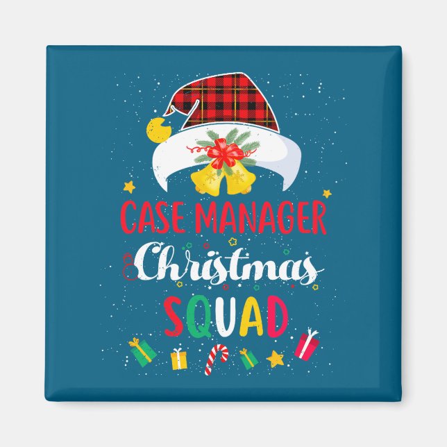 Aimant Case Manager Christmas Squad Santa Hat Matching Pr (Devant)