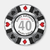 Casino Chip Las Vegas Anniversaire - Argent