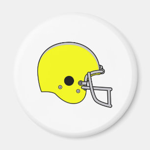 Aimant casque de football jaune