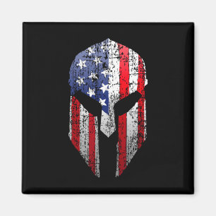 Aimant Casque de guerrier spartiate américain patriotique