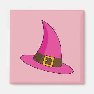 Aimant Casquette de sorcière rose