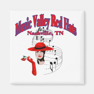 Aimant Casquettes de rouge de vallée de musique