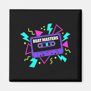 Aimant Cassette audio violet rétro vintage hip hop années