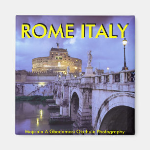 Aimant Castel Sant'Angelo et pont, Rome, Italie