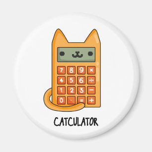 Aimant Cat-culator Funny Calculator Pun