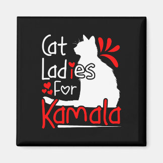 Aimant Cat Ladies For Kamala Silhouette Graphic