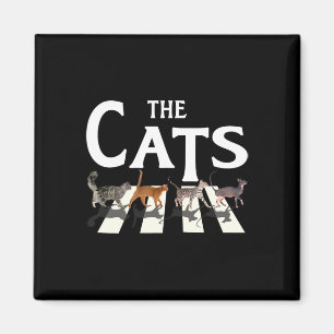 Aimant Cat Rock Music Drôle Amoureux des chats Cadeaux Po