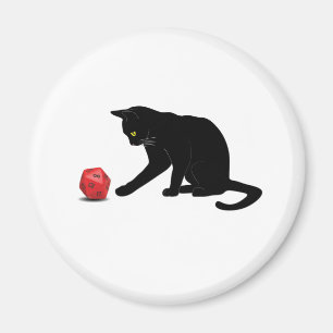 Aimant Cat Rolling Dice RPG Rôle Jeu Jeux Jeu Jeu Lov