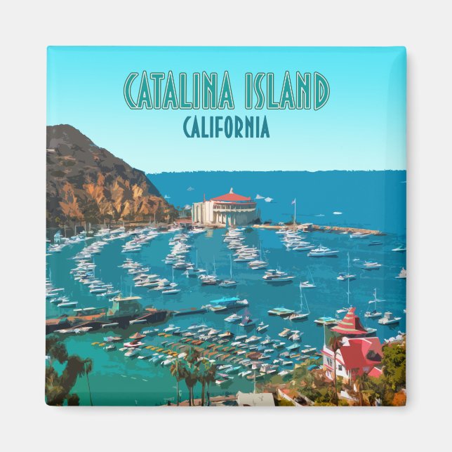 Aimant Catalina Island Père Noël Catalina Californie Vint (Devant)