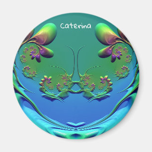 Aimant CATERINA ~ Rose miniature personnalisé Fractal ~