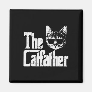 Aimant Catfather Funny Chat Papa Fête des pères Movie Pun