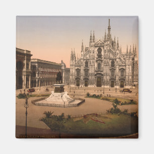 Aimant Cathédrale de Milan et Piazza, Lombardie, Italie