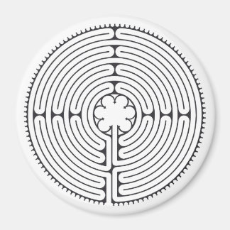 Aimant Cathédrale du Labyrinthe de Chartres Noir et Blanc