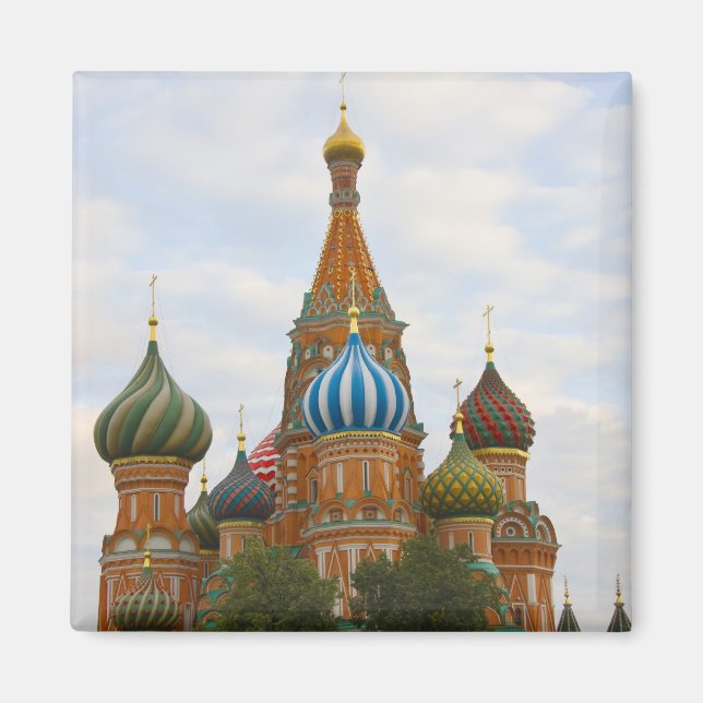 Aimant Cathédrale Saint-Basile en Carré rouge, Moscou (Devant)