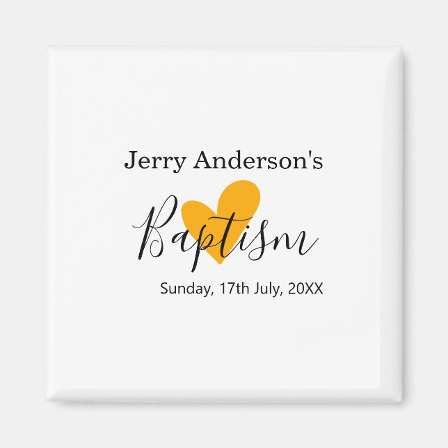 Aimant Catholic baptism kids modern simple QR minimal (Devant)