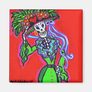 Aimant Catrina Corazon Verde