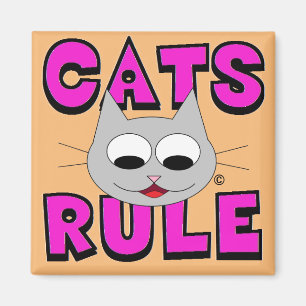 Aimant CATS, RÈGLE Amoureux des chats